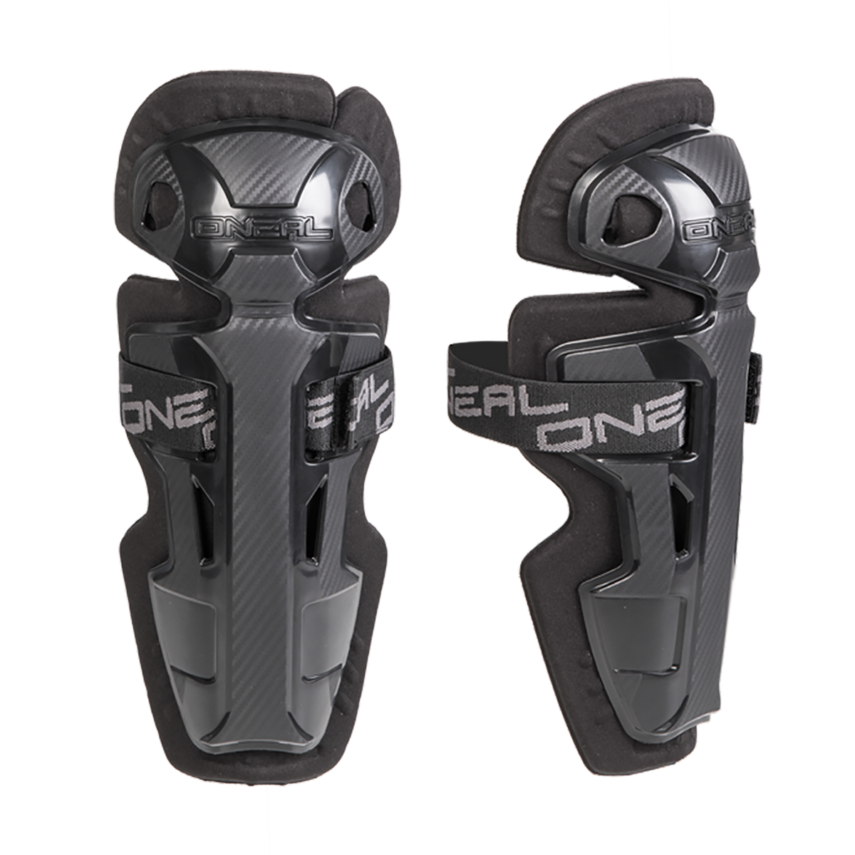 Die O'NEAL PRO II Knieschützer Kinder Carbon Look sind Jugendknieschützer mit verstellbaren Riemen und Hartplastikschalen, die hervorragenden Schutz für BMX, MTB oder MX bieten.