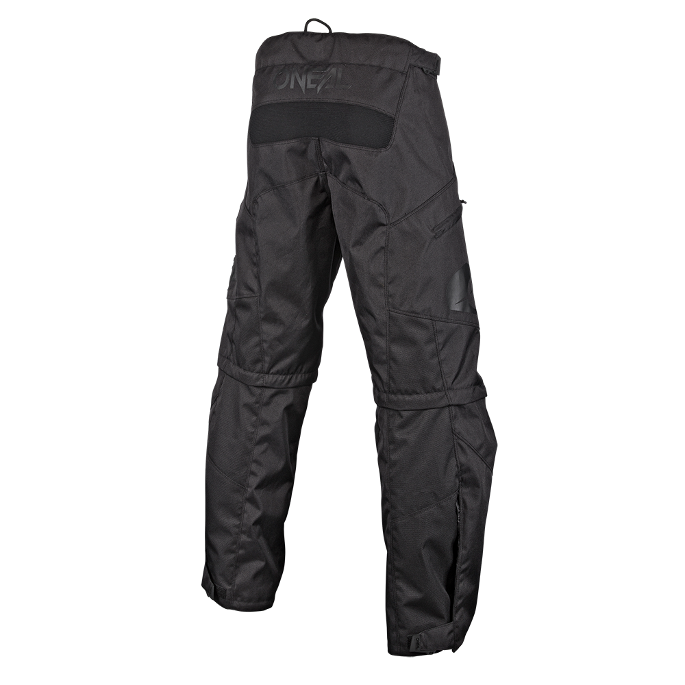 Die O'NEAL APOCALYPSE Women's Hose ist eine schwarze Motorradhose mit verstärkten Nähten, vorgeformten Kniepartien für mehr Bewegungsfreiheit und dem Schriftzug "O'NEAL" auf dem Bund - ideale, flexible Motorradausrüstung mit robustem Look.