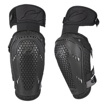 Dos coderas O'NEAL PRO III de color negro, con diseño ventilado, carcasa protectora dura y correas ajustables para deportes o ciclismo, se muestran una junto a otra sobre un fondo liso.
