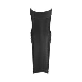 La ginocchiera O'NEAL DIRT FLX 2.0 Bambini è una ginocchiera nera ed elastica di O'NEAL che offre compressione e supporto di livello 2 per le ginocchia dei bambini. Il supporto è mostrato su uno sfondo bianco.