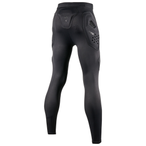 Schwarze O'NEAL DIRT FLX Crash Pants von O'NEAL Europe mit verstärkten Einsätzen und IPX-Waben-TPE-Polsterung an Hüfte und Steißbein, von hinten auf weißem Grund dargestellt. Ideale Protektorhose für zusätzlichen Schutz. Farbe: Schwarz.