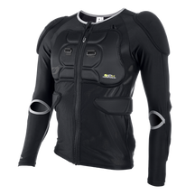 La Chaqueta Protecciones O'NEAL BP para jóvenes tiene cremallera frontal, pecho, hombros y codos acolchados. El tejido de malla transpirable y la tecnología de protección la hacen ideal para los deportes de acción. Con un pequeño logotipo amarillo en el pecho.