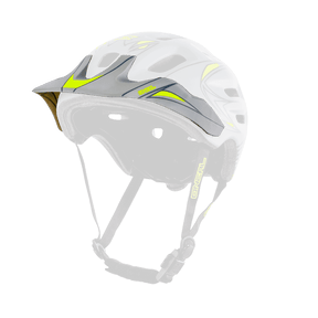 Il casco O'NEAL Visor Defender TRIBAL è un casco da bici per esterni leggero, di colore grigio-giallo, con aperture di ventilazione, visiera e mentoniera regolabile per una maggiore sicurezza.