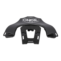 The O'NEAL Back Part TRON Neckbrace is shown in black with a curved design, seen from above against a white background.