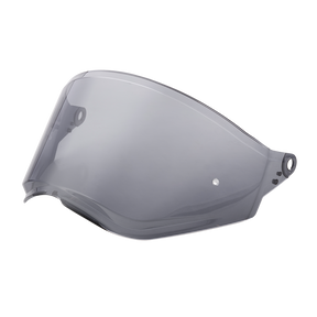 Le SIERRA Helmet Replacement Shield d'O'NEAL est une visière transparente légèrement teintée avec des trous de fixation latéraux de O'NEAL, représentée sur un fond blanc.