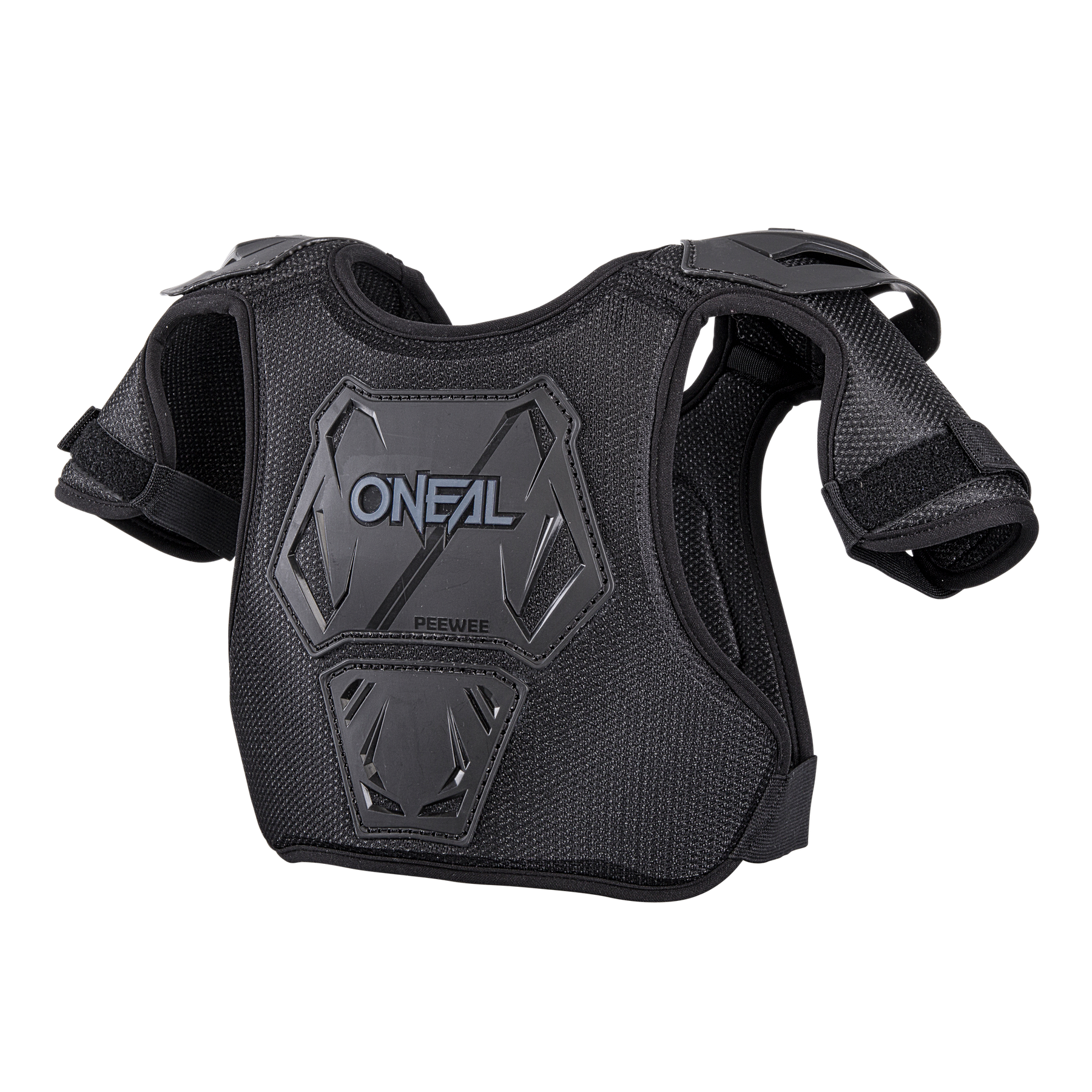 Der O'NEAL PEEWEE Brustpanzer Kinder von O'NEAL bietet Jugend-Motocross-Sicherheit mit robustem Hartplastik, Mesh-Einsätzen, Schulterschutz und einem Front-Logo-Aufdruck - idealer Oberkörperschutz für Kinder.