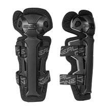 The O'NEAL PRO II RL Knee Guard CARBON features adjustable straps, padding, a carbon fiber pattern and eye-catching O'NEAL branding - ideal for protection during sports or cycling.