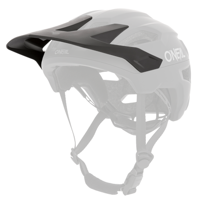 Der O'NEAL Visor TRAILFINDER Helmet SOLID ist ein mattschwarzer Fahrradhelm mit Visier, verstellbaren Riemen, Belüftungsöffnungen und dem O'NEAL-Logo an der Seite - für Sicherheit und Komfort.
