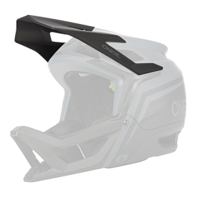 El Casco O'NEAL Visor Transition FLASH es un casco integral para bicicleta de montaña de color gris mate y negro, con una gran visera, mentonera, aberturas de ventilación y la llamativa marca O'NEAL.