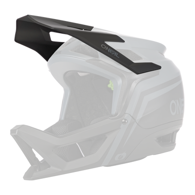 El Casco O'NEAL Visor Transition FLASH es un casco integral para bicicleta de montaña de color gris mate y negro, con una gran visera, mentonera, aberturas de ventilación y la llamativa marca O'NEAL.