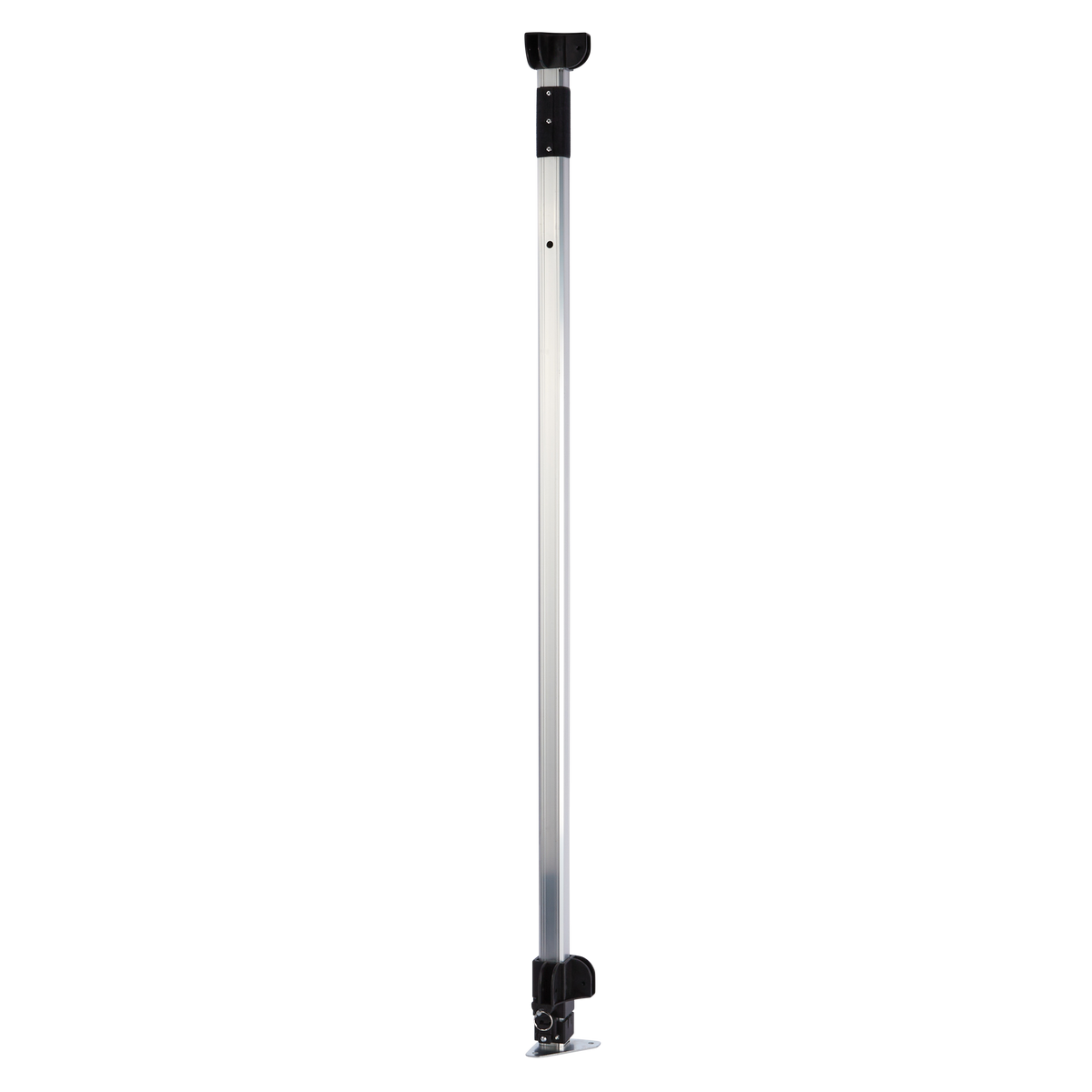 La jambe O'NEAL O`Neal Race Tent est une tige télescopique en métal avec des embouts en plastique noir et une pince réglable à la base, placée verticalement sur un fond blanc.