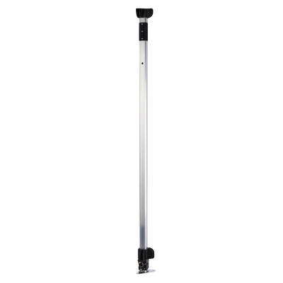 La gamba per tenda da corsa O'NEAL è un palo telescopico in metallo con estremità in plastica nera e un morsetto regolabile alla base, che si erge in verticale su uno sfondo bianco.