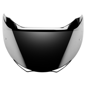 The O'NEAL Shield M-SRS helmet visor is characterized by a dark-tinted, domed design with a reflective surface, which is displayed on a plain white background.
