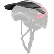 Der O'NEAL VISOR MATRIX Helmet SPLIT von O'NEAL ist ein schwarz-roter Fahrradhelm mit Visier, verstellbaren Kinnriemen und Belüftungslöchern, von der Seite betrachtet.