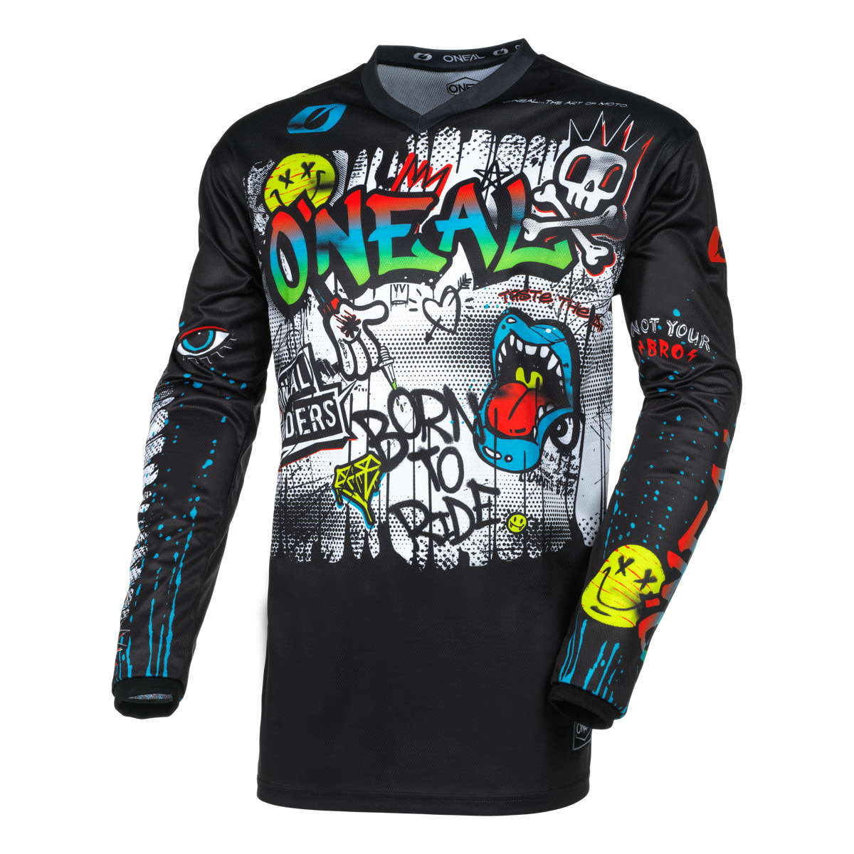 ELEMENT Jersey RANCID Schwarz/Weiß Front