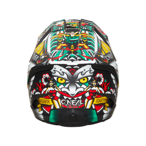 Le casque O'NEAL 3SRS INKED dispose d'un graphisme accrocheur de style tatouage avec un visage féroce, des femmes et des motifs vivants. Avec l'inscription "O'NEAL" sur le bord inférieur, il est parfait pour se faire remarquer à chaque course.