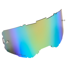 Die O'NEAL B-22 & B-33 Goggle-Ersatzlinse mit Abreißstiften ist eine irisierende, kratzfeste Visierlinse mit regenbogenartigem Farbverlauf und einer gebogenen Form für sicheren Sitz, abgebildet auf weißem Hintergrund. Marke: O'NEAL.