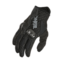 The black O'NEAL SGX glove features mesh ventilation, carbon fiber knuckle protection and a textured grip on the palm and fingers for comfort and control.