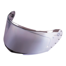 La pantalla de recambio para casco Challenger de O'NEAL es una visera transparente abombada con orificios de montaje laterales que refleja la luz y muestra la inscripción "SÓLO USO DIURNO" en letras azules pequeñas en el lado derecho.