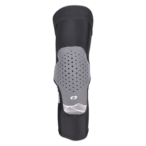 La genouillère O'NEAL DIRT FLX 1.0 est une genouillère noire de O'NEAL avec un pad IPX gris, ventilé et rembourré au-dessus du genou pour le soutien et la protection lors d'activités physiques.