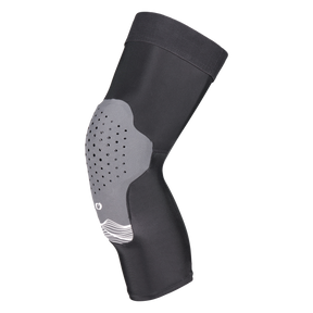 La genouillère O'NEAL DIRT FLX 1.0 en noir dispose d'une coque de protection flexible et perforée avec une technologie avancée Crash Cells et un pad IPX pour un soutien sportif ou médical - sur un fond blanc sobre.