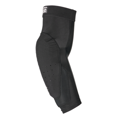 Le protège-coudes O'NEAL DIRT FLX 2.0 pour enfants en noir, de O'NEAL, dispose d'un design ergonomique, d'un rembourrage IPX et de perforations d'aération pour une utilisation sportive ou de protection ; présenté sur un fond blanc simple O'NEAL.