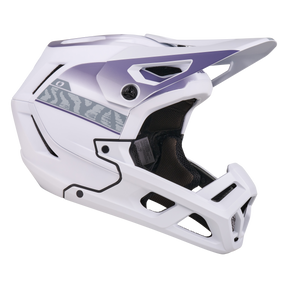 Il casco O'NEAL SL1 bianco-viola TERRA è un casco integrale per mountain bike con visiera, aperture di ventilazione laterali, design geometrico laterale, mentoniera protettiva, imbottitura nera e offre una protezione ottimale, l'equipaggiamento perfetto per ogni corsa.