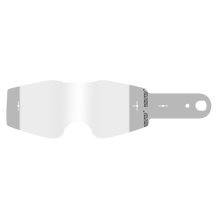 El Pack O'NEAL B-20 y B-30 de láminas desprendibles para gafas incluye láminas transparentes para viseras con una marca mínima, dos lengüetas laterales y un orificio en la lengüeta derecha, diseñadas para facilitar su uso en viseras de casco.