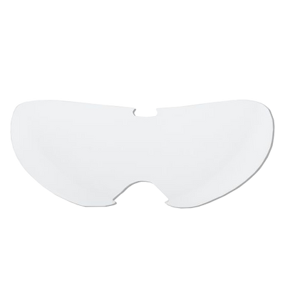 La máscara O'NEAL B-YOUTH - Lente de repuesto es una única lente curvada de repuesto de O'NEAL que cubre ambos ojos y presenta pequeños recortes para facilitar el ajuste de la montura a las gafas deportivas o de seguridad.