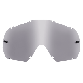 L'écran de remplacement O'NEAL B-10 Goggle est un écran de remplacement clair et bombé avec quatre boutons-pression noirs, isolé sur un fond transparent.