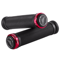 Two black AZONIC DIAMOND handles with a textured surface, red end caps and white AZONIC branding are displayed side by side on a transparent background.