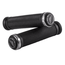 Two black AZONIC DIAMOND handles with a textured surface and branded end caps are crossed and isolated on a transparent background.