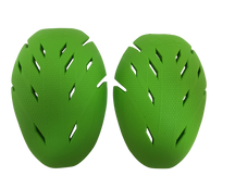 Dos fundas deportivas O'NEAL IPX-HP de color verde brillante con superficie ergonómica texturizada y aberturas en forma de ranura, una al lado de la otra sobre fondo blanco.