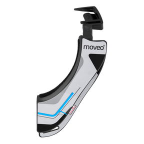The Moveo side panel CONCEPT white left is a curved, white neck support panel for protective use in sports or motor sports.