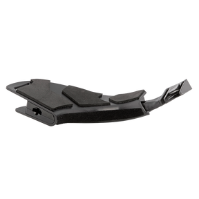 The MOVEO side panel CONCEPT white left is a contoured white car part from MOVEO with beveled edges, foam padding and a metal mounting bracket at one end.