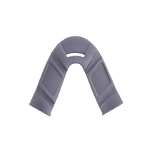 The MOVEO foam cushion (back section) from MOVEO is a curved, purple foam cushion with a rectangular cut-out in the center and two padded arm-like extensions, shown isolated on a transparent background.