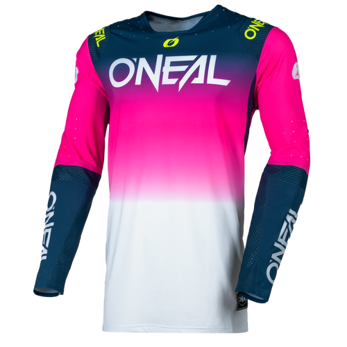 La camiseta O'NEAL Prodigy FIVE FIVE FADE es una camiseta de motocross de manga larga con la inscripción 