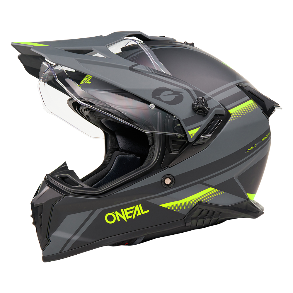 A-SRS Helmet APEX Black/Gray/Neon Yellow