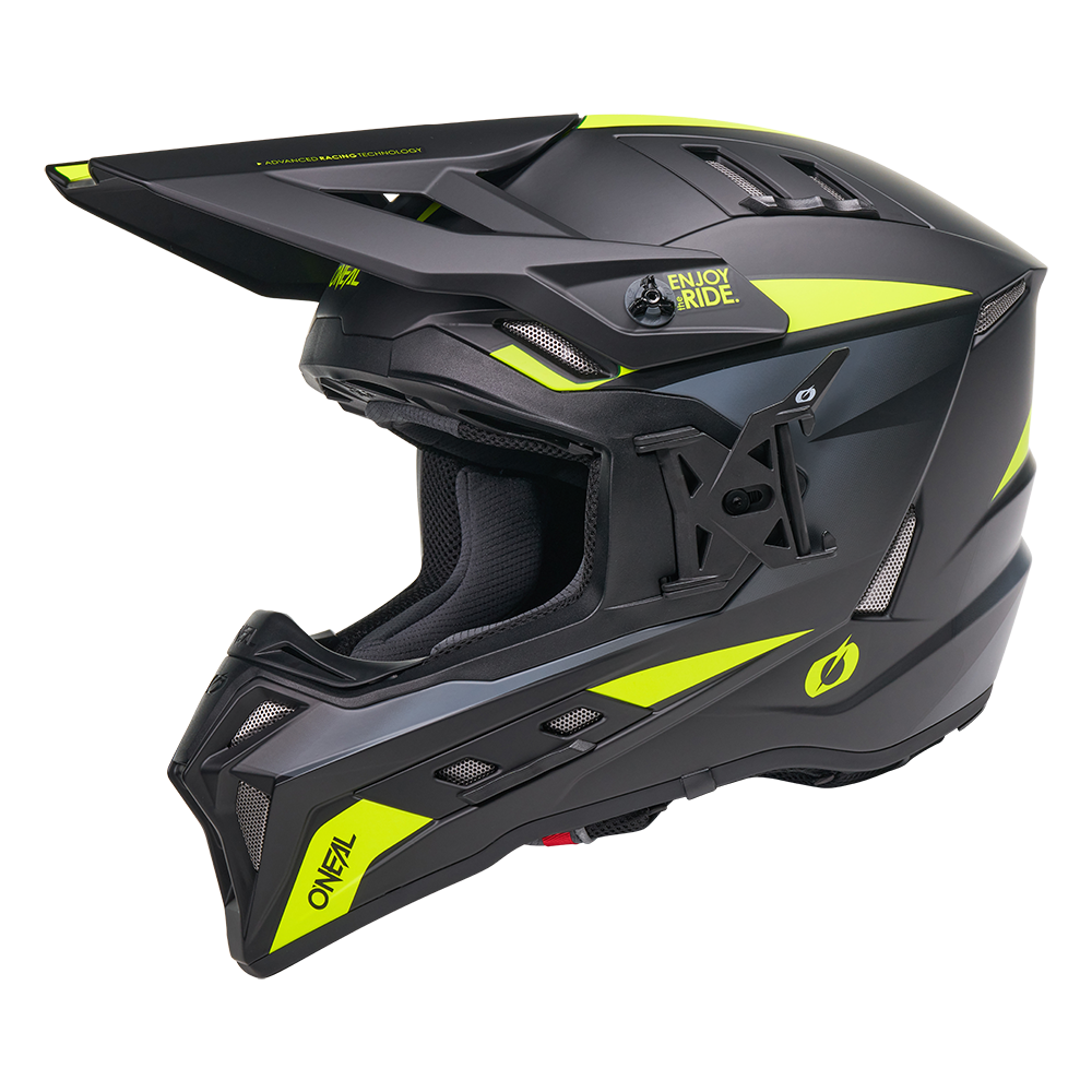EX-SRS Helmet MAGMA Black/Neon Yellow